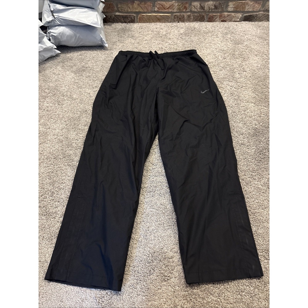 NIKE GOLF Storm Fit Black Pants 619903 Size 2XL / XXL Zipper Lower Legs EUC